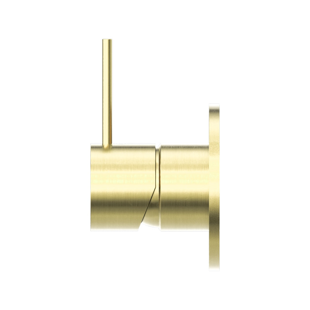 Nero Mecca Shower Mixer Handle Up 80mm Plate - Brushed Gold - NR221911bBG