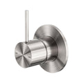 Nero Mecca Shower Mixer Handle Up 80mm Plate - Brushed Nickel - NR221911bBN