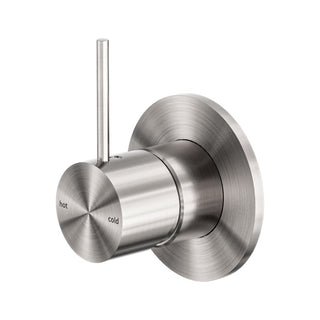 Nero Mecca Shower Mixer Handle Up 80mm Plate - Brushed Nickel - NR221911bBN
