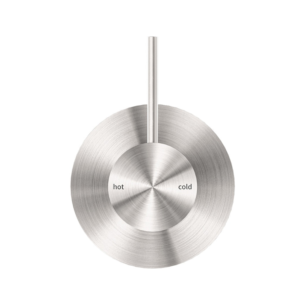 Nero Mecca Shower Mixer Handle Up 80mm Plate - Brushed Nickel - NR221911bBN