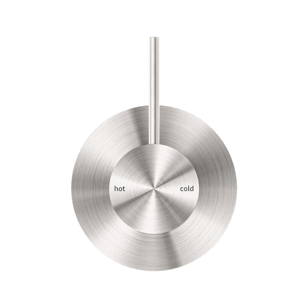 Nero Mecca Shower Mixer Handle Up 80mm Plate - Brushed Nickel - NR221911bBN