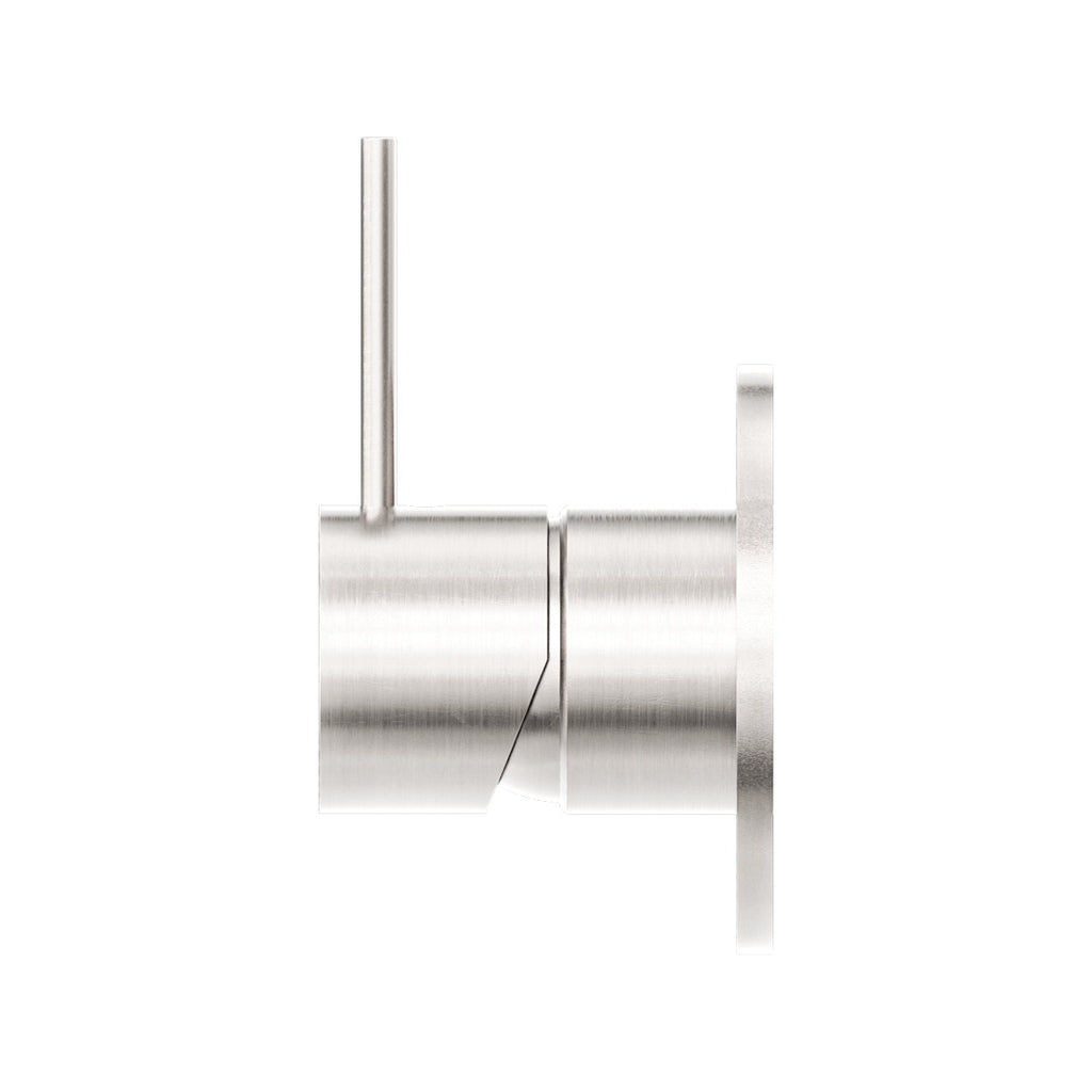 Nero Mecca Shower Mixer Handle Up 80mm Plate - Brushed Nickel - NR221911bBN