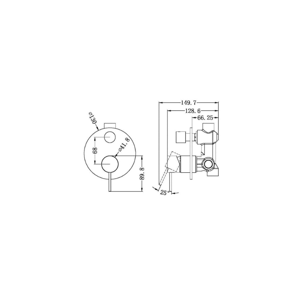 Nero Mecca Shower Mixer With Divertor - Matte White - NR221911aMW