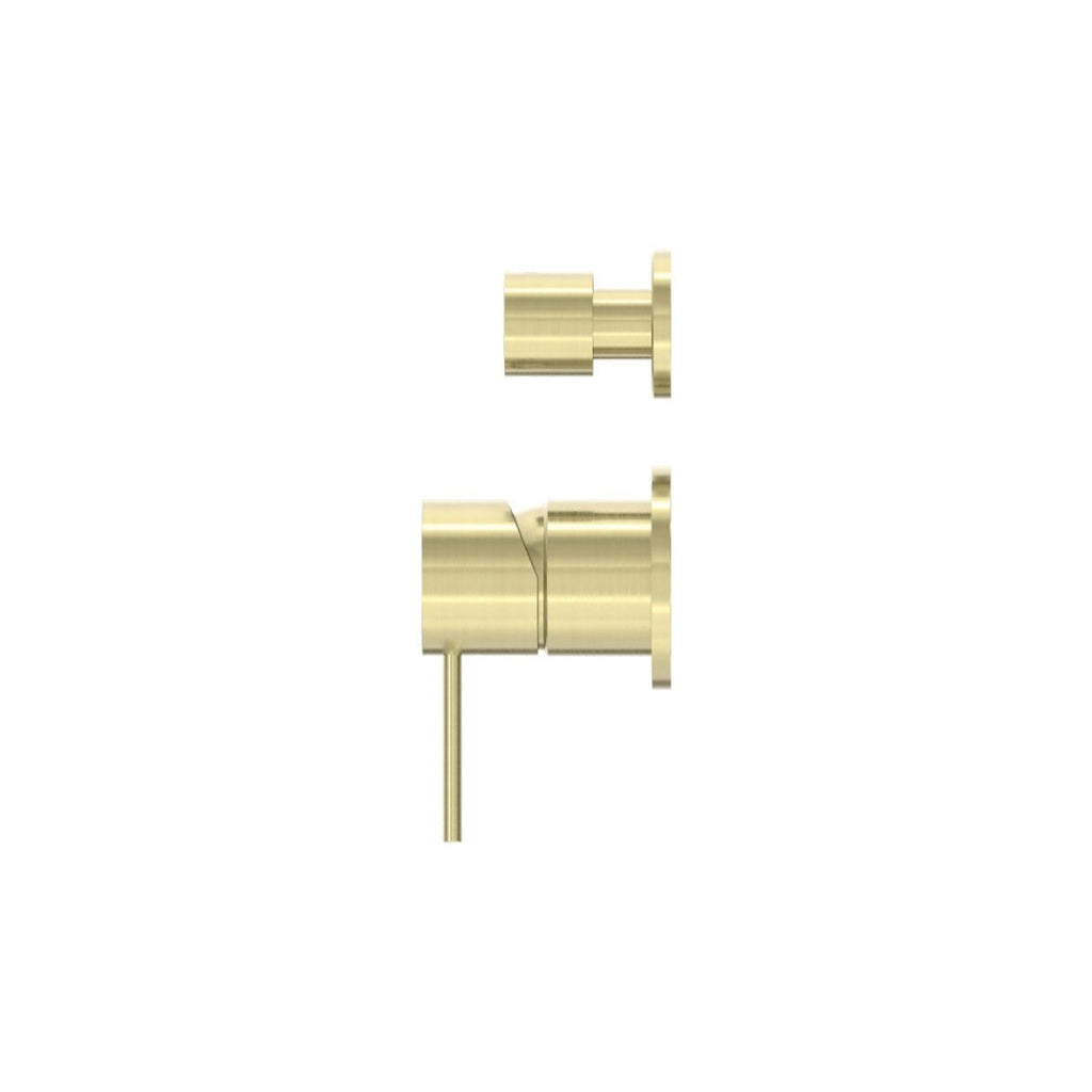 Nero Mecca Shower Mixer With Divertor Separate Back Plate - Brushed Gold - NR221911sBG