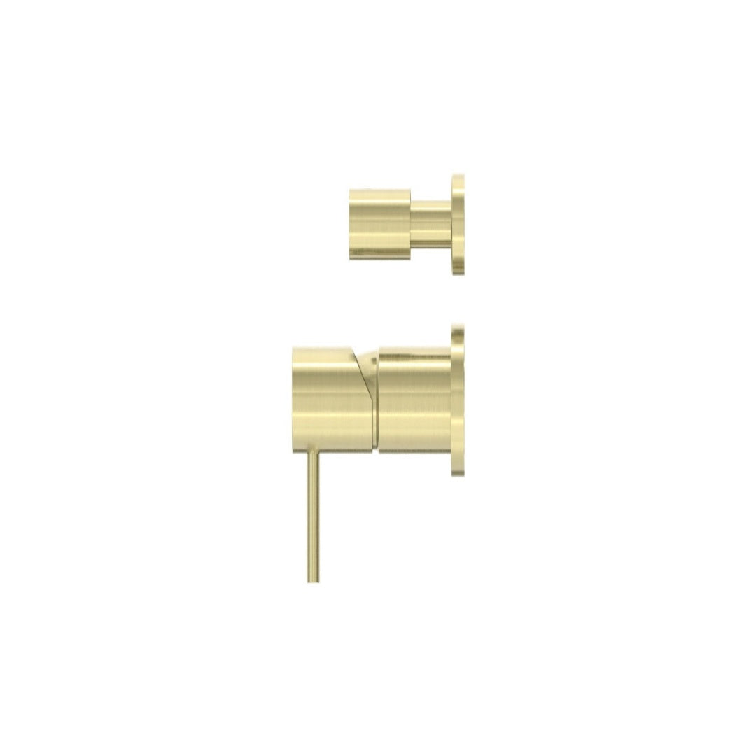 Nero Mecca Shower Mixer With Divertor Separate Back Plate - Brushed Gold - NR221911sBG
