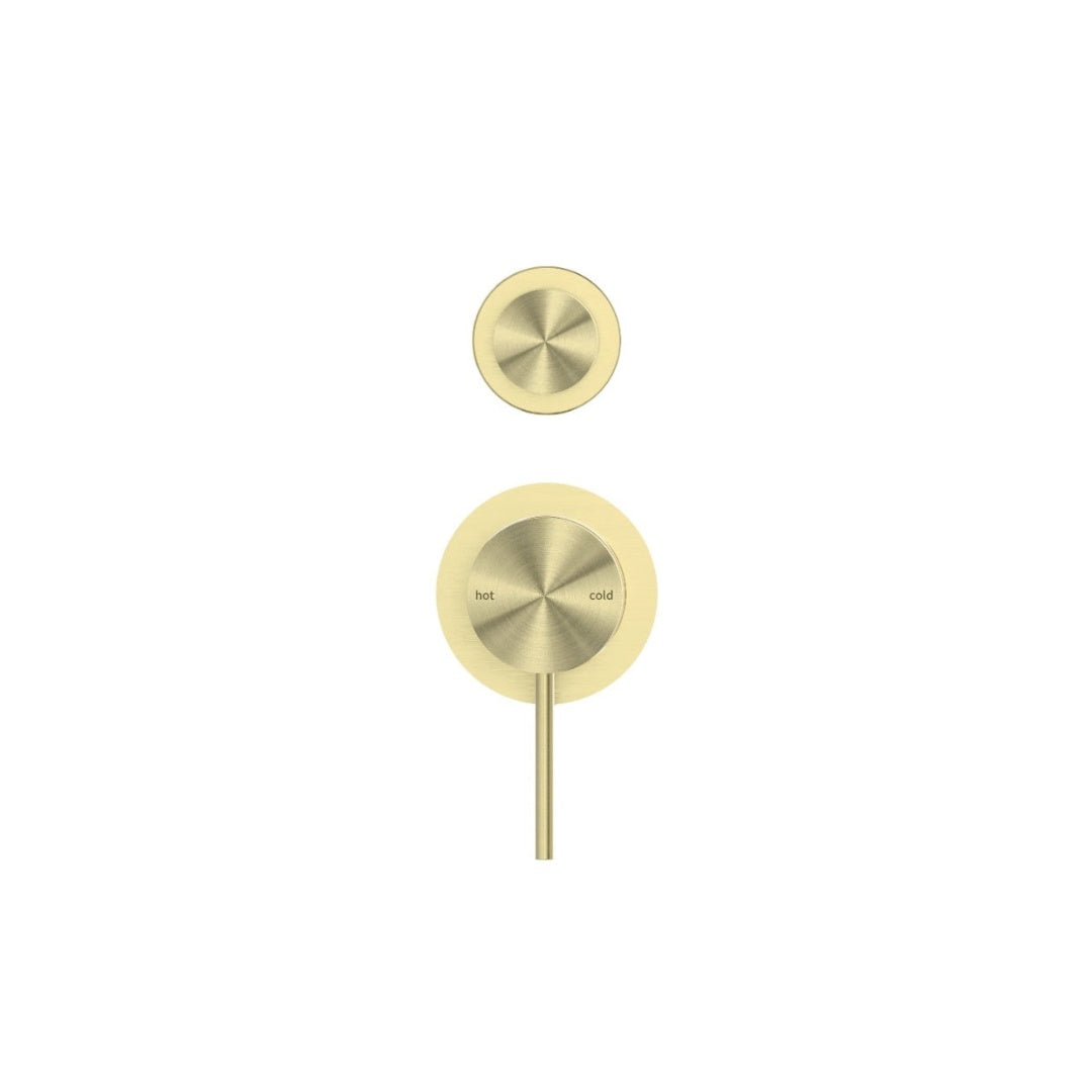 Nero Mecca Shower Mixer With Divertor Separate Back Plate - Brushed Gold - NR221911sBG