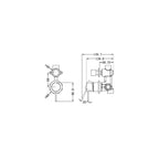 Nero Mecca Shower Mixer With Divertor Separate Back Plate - Brushed Gold - NR221911sBG