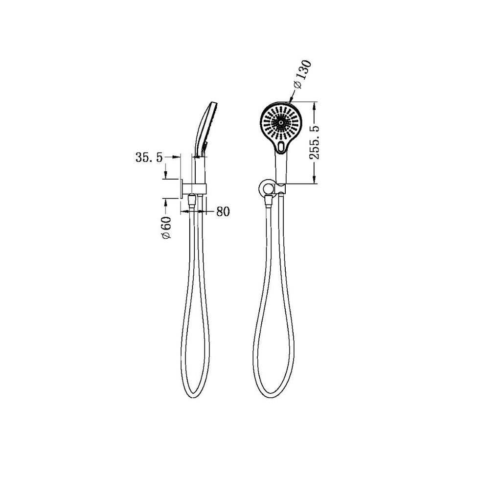 Nero Mecca Shower On Bracket - Brushed Bronze - NR221905cBZ