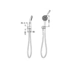 Nero Mecca Shower On Bracket With Air Shower - Matte White - NR221905MW