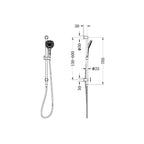 Nero Mecca Shower Rail With Air Shower II - Brushed Nickel - NR221905GBN