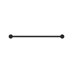 Nero Mecca Single Towel Rail 600mm - Matte Black - NR1924MB