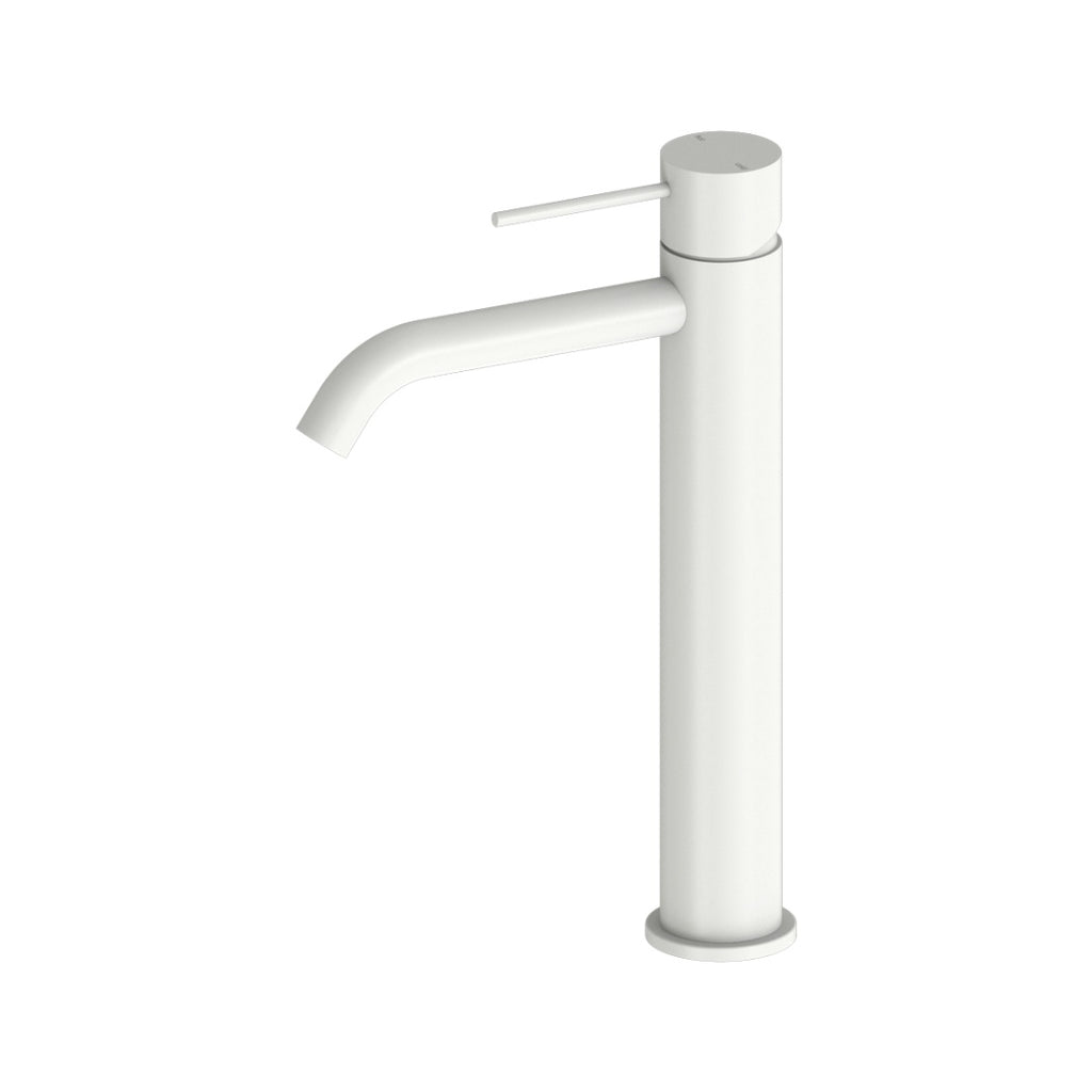 Nero Mecca Tall Basin Mixer - Matte White - NR221901aMW