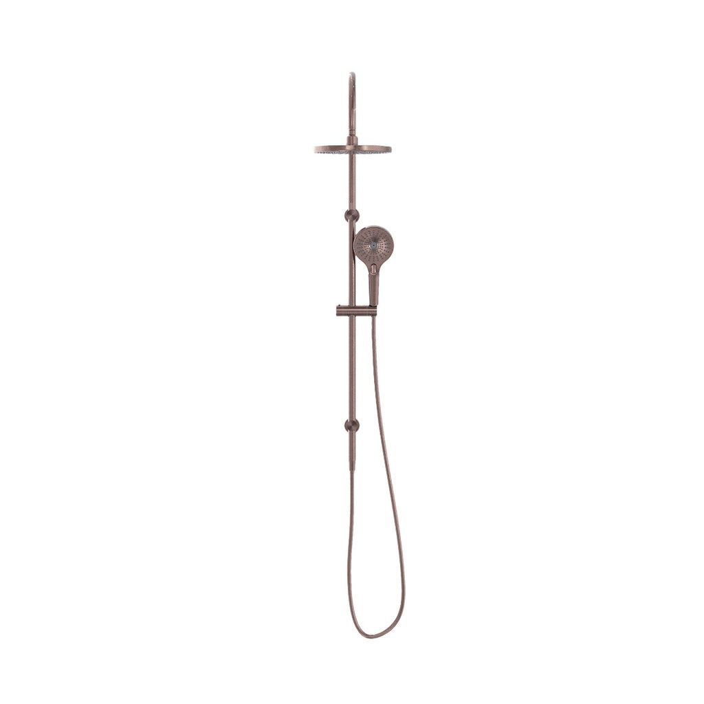Nero Mecca Twin Shower - Brushed Bronze - NR221905eBZ