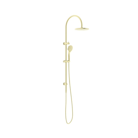 Nero Mecca Twin Shower With Air Shower - Brushed Gold