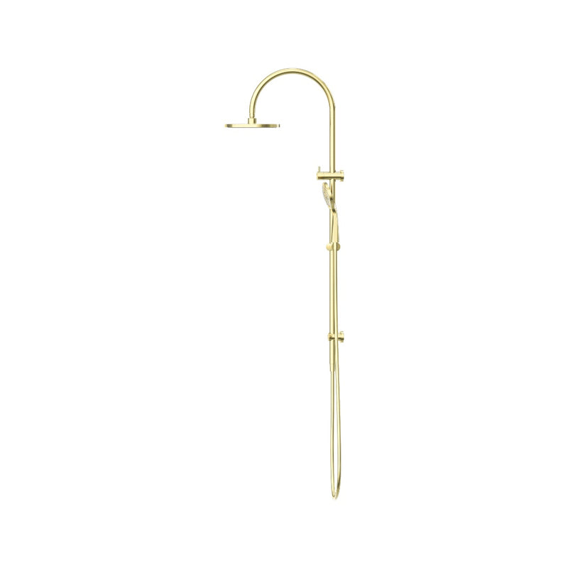 Nero Mecca Twin Shower With Air Shower - Brushed Gold