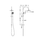 Nero Mecca Twin Shower With Air Shower - Brushed Gold - NR221905bBG
