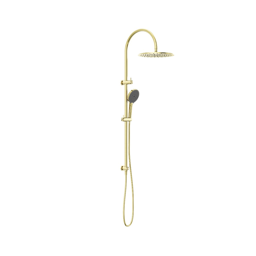 Nero Mecca Twin Shower With Air Shower II - Brushed Gold - NR221905HBG