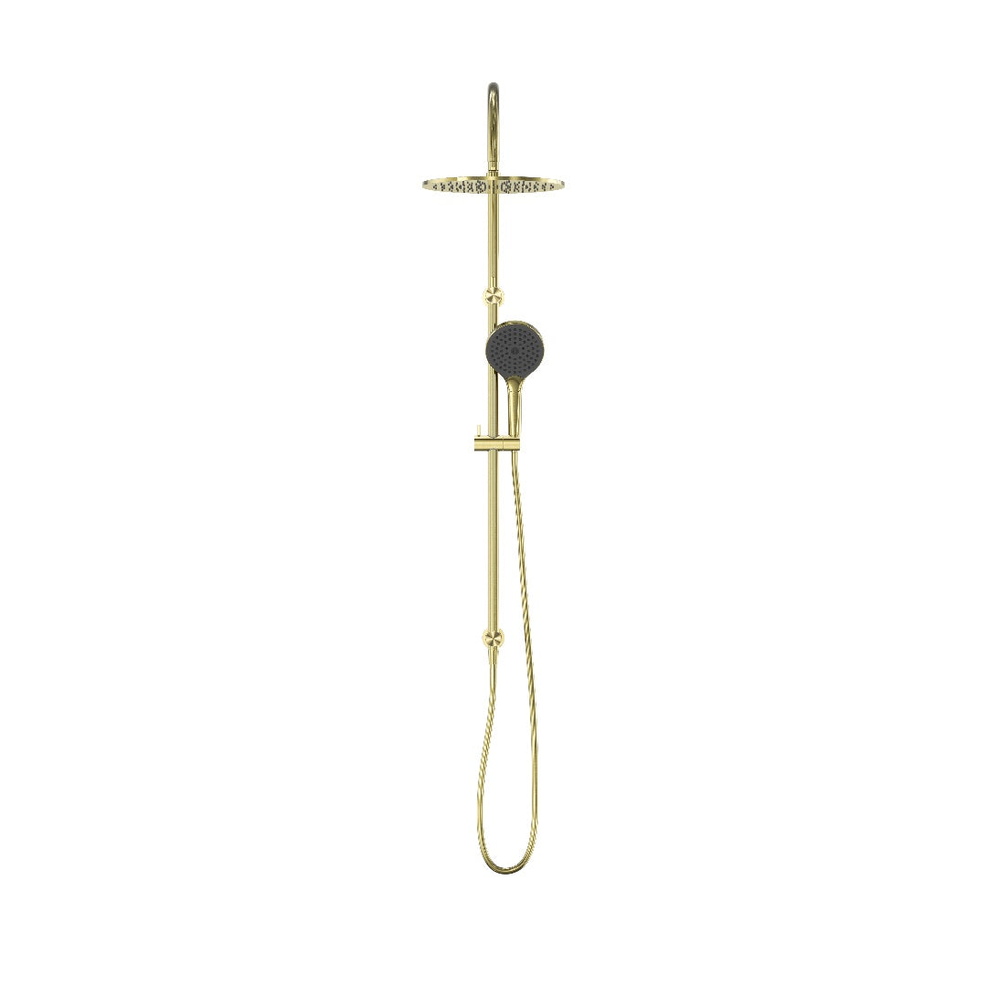 Nero Mecca Twin Shower With Air Shower II - Brushed Gold - NR221905HBG
