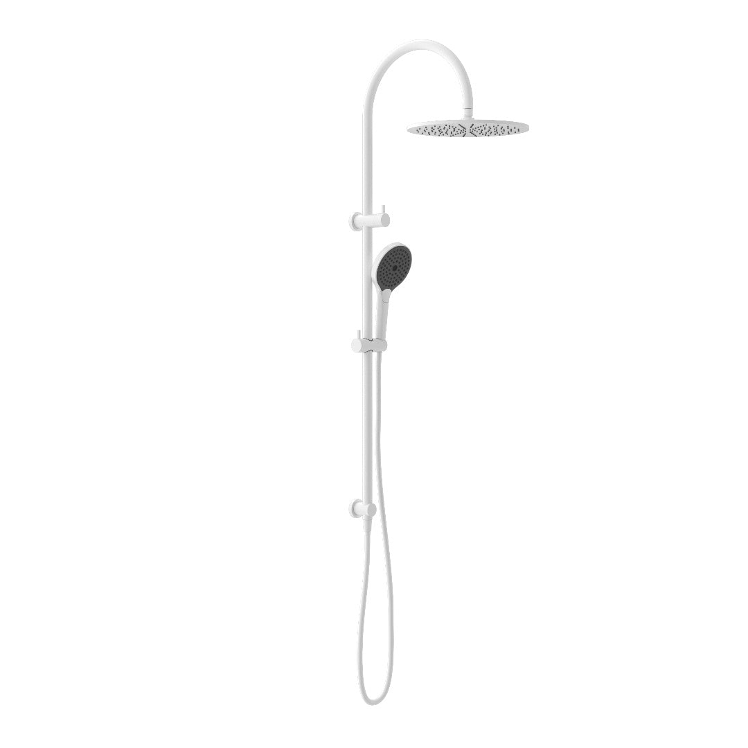 Nero Mecca Twin Shower With Air Shower II - Matte White - NR221905HMW