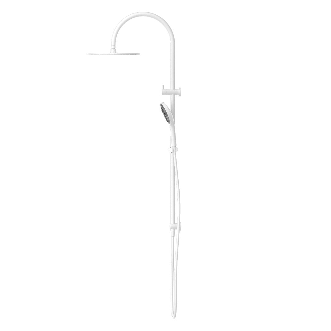 Nero Mecca Twin Shower With Air Shower II - Matte White - NR221905HMW