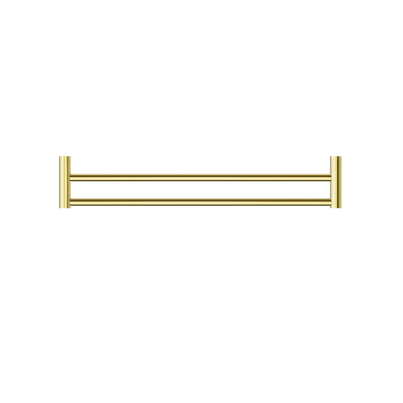 Nero New Mecca Double Towel Rail 600mm - Brushed Gold