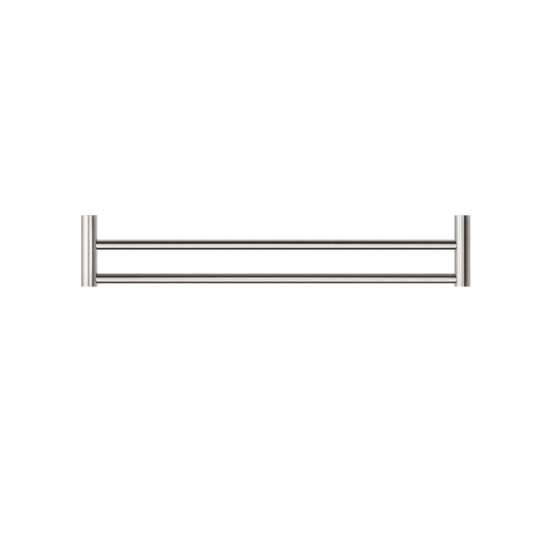 Nero New Mecca Double Towel Rail 600mm - Brushed Nickel - NR2324dBN
