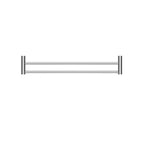 Nero New Mecca Double Towel Rail 600mm - Chrome - NR2324dCH