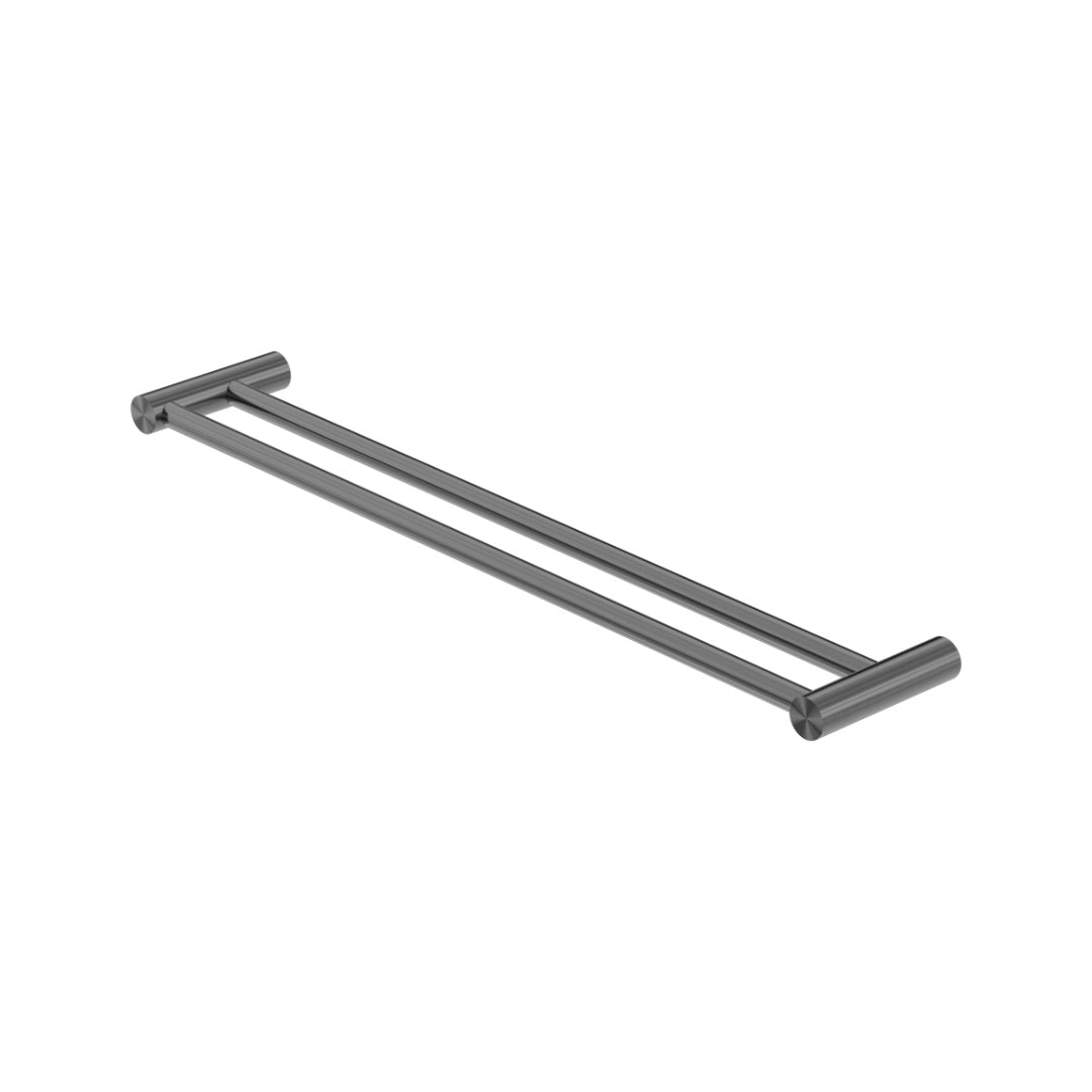 Nero New Mecca Double Towel Rail 600mm - Gun Metal - NR2324dGM