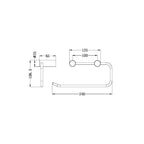 Nero New Mecca Hand Towel Rail - Brushed Nickel - NR2380BN