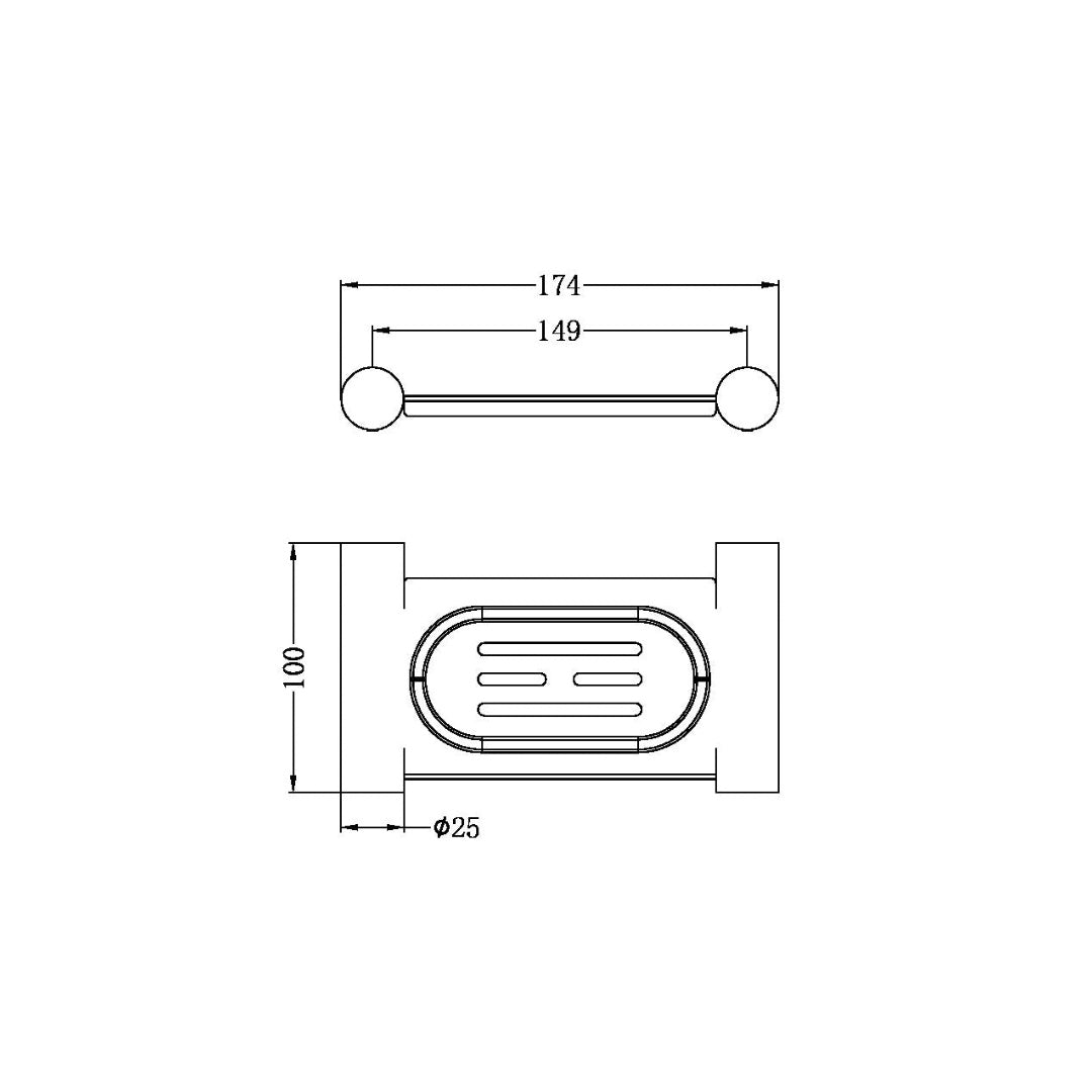 Nero New Mecca Soap Dish Holder - Chrome - NR2381CH