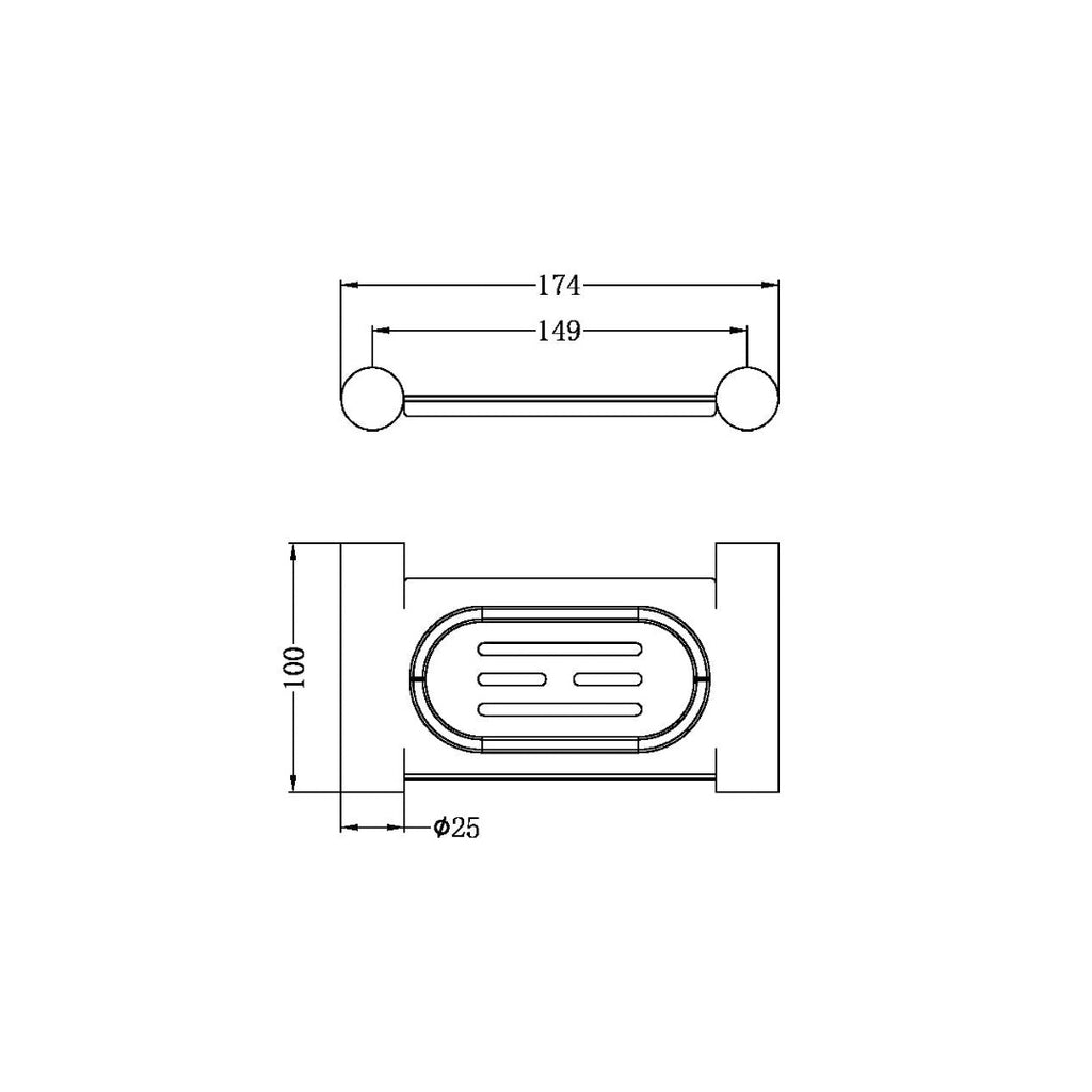 Nero New Mecca Soap Dish Holder - Matte Black - NR2381MB