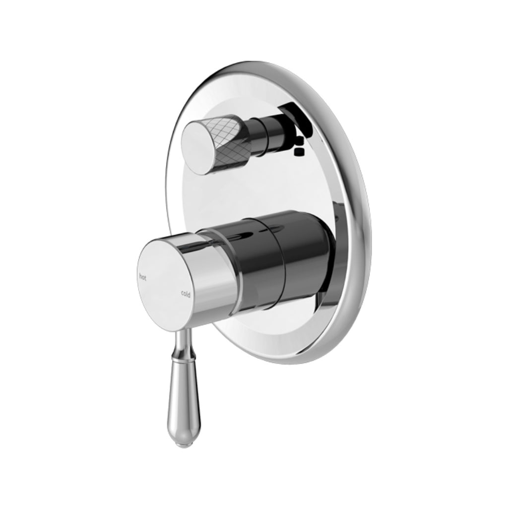 Nero York Shower Mixer With Divertor With Metal Lever - Chrome - NR692109a02CH