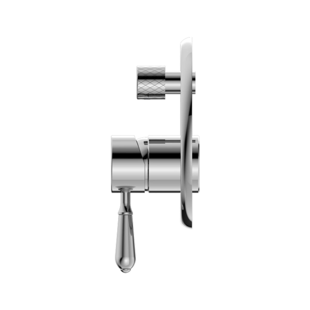 Nero York Shower Mixer With Divertor With Metal Lever - Chrome - NR692109a02CH