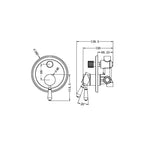 Nero York Shower Mixer With Divertor With Metal Lever - Chrome - NR692109a02CH