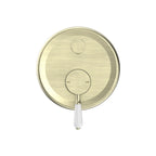 Nero York Shower Mixer With Divertor With White Porcelain Lever - Aged Brass - NR692109a01AB
