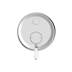 Nero York Shower Mixer With Divertor With White Porcelain Lever - Chrome - NR692109a01CH