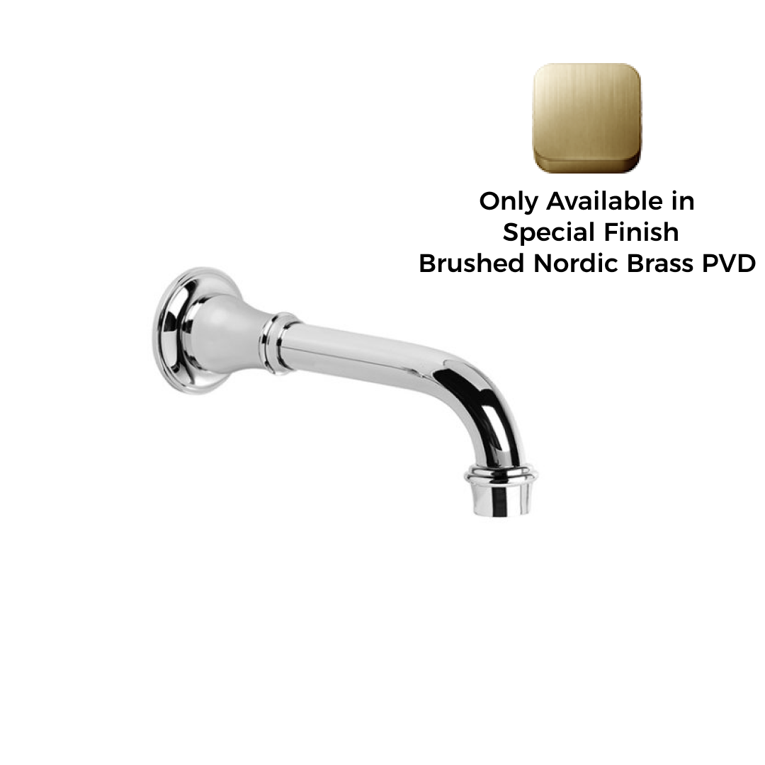 Brodware Neu England 170mm Wall Spout Brushed Nordic Brass PVD