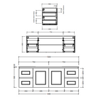 Timberline Nevada Classic 1500mm Wall Hung Vanity - Alpha Ceramic Top - NVCV1500CAPHW