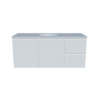 Timberline Nevada Classic Wall Hung with SilkSurface Top & Basin 1200mm - NVCV1200CSSUW