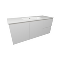 Timberline Nevada 1200mm Wall Hung Vanity with Alpha Ceramic Top - Right Hand Drawers - NEVQV1200CAPHW