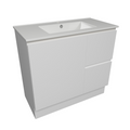 Timberline Nevada 900mm Freestanding Vanity with Ceramic Top - Right Hand Drawers - NEVQV900CAPHF