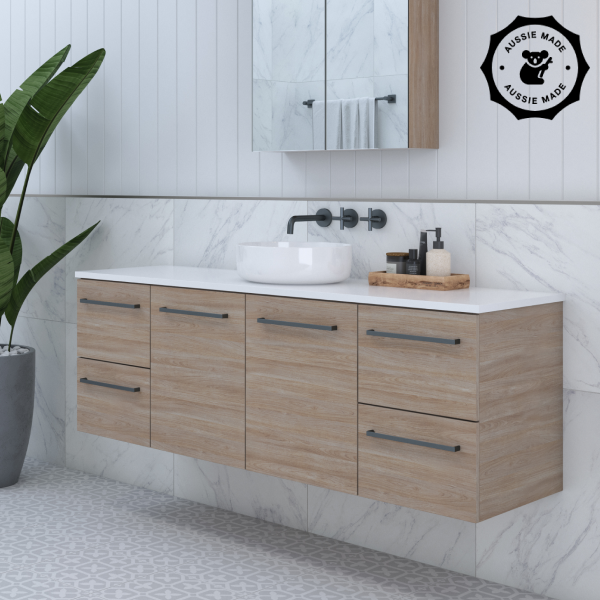 Timberline Nevada 1500mm Wall Hung Vanity Rural Oak
