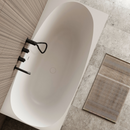 Cassa Design New Multi Corner Back To Wall Freestanding Bath 1300mm Includes Overflow - Gloss White