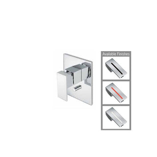 Newform Ergo Q Wall Diverter Mixer - Chrome/Red - 66470Q.05.092