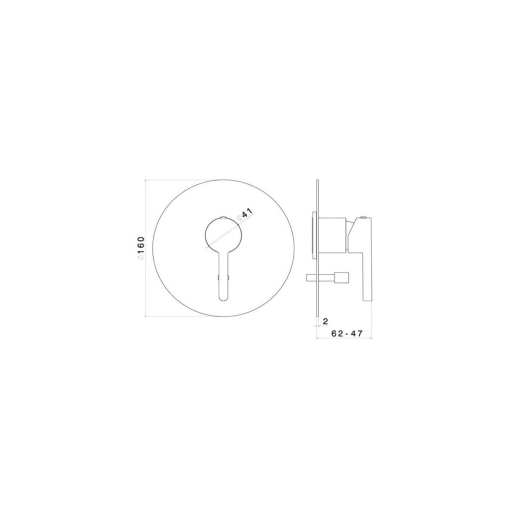 Newform Ergo Wall Diverter Mixer - Chrome - 65870Q.21.018