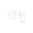 Newform Ergo Wall Mixer - Chrome - 65875Q.21.018