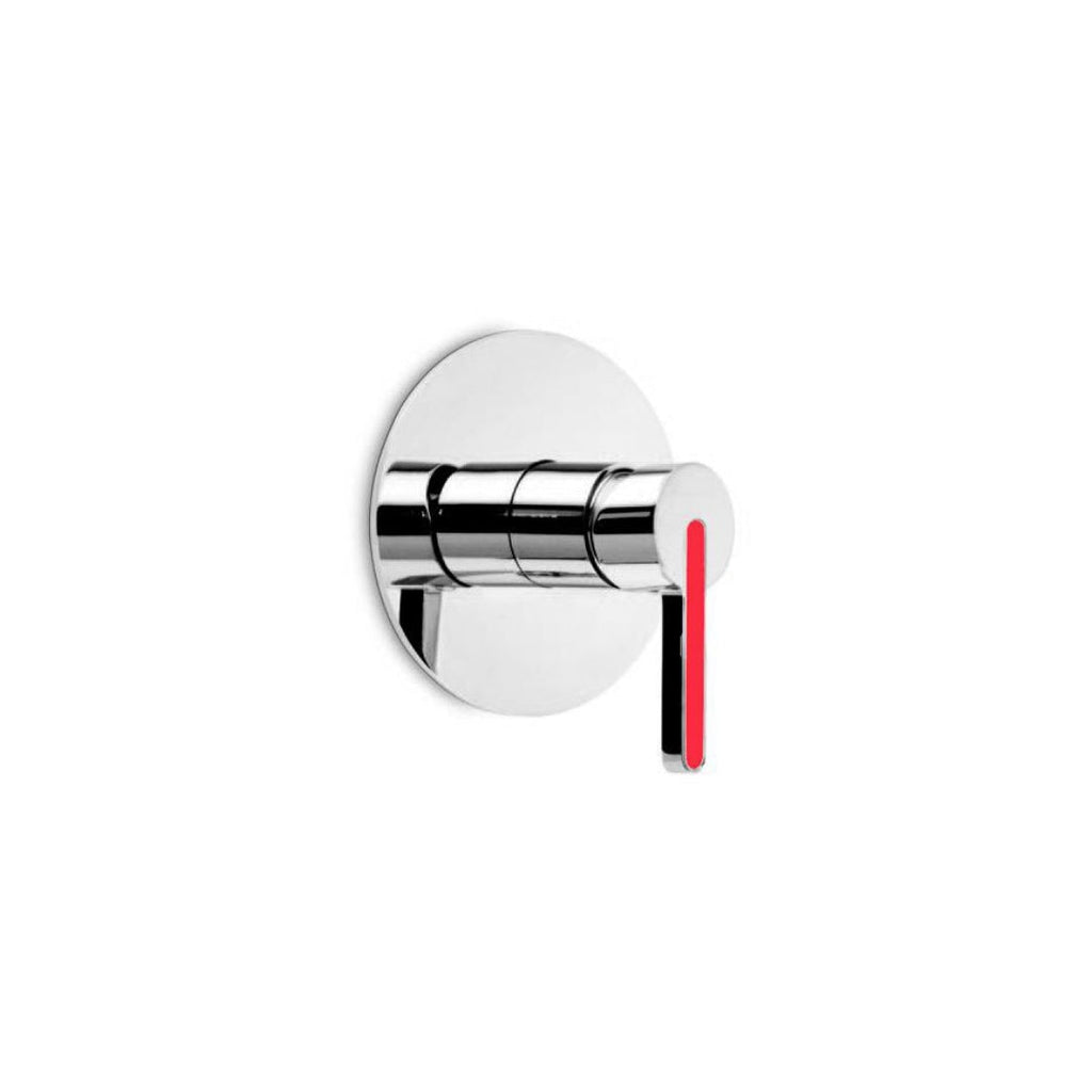 Newform Ergo Wall Mixer - Chrome/Red - 65875Q.05.092