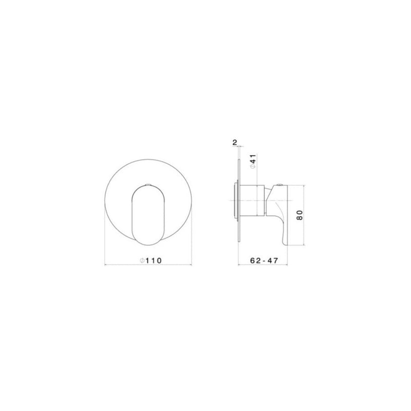 Newform Linfa Wall Mixer - Chrome