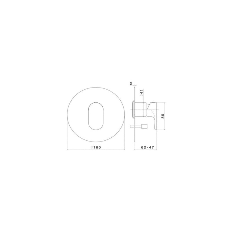 Newform Linfa Wall Mixer with Diverter - Chrome