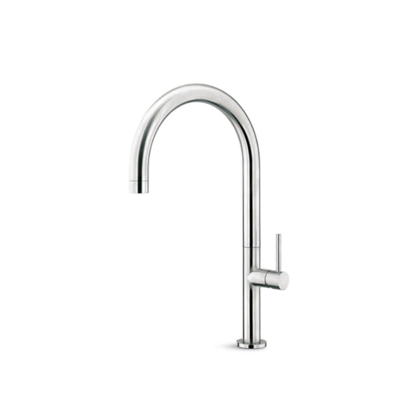 Newform Modo Kitchen Mixer Round Spout with Pull-Out Spray - Chrome